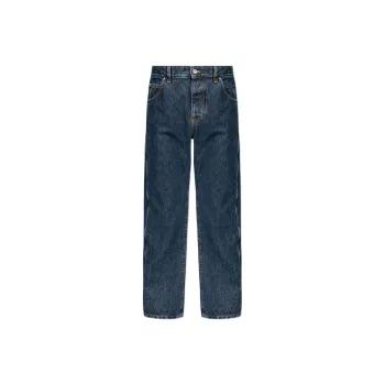 Ferragamo Medium Wash Straight Leg Jeans