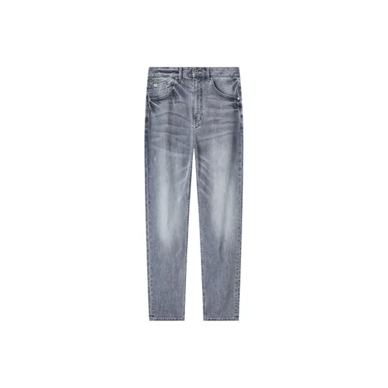 Jiumuwang Men's Pants Expert Denim Jeans Men's Medium Gray-0