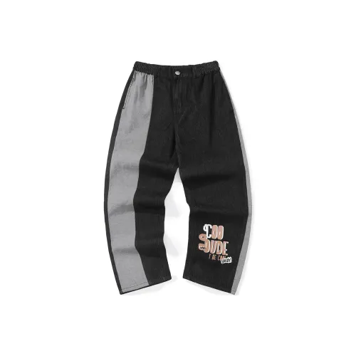 Bt Straight Jeans Unisex Black Gray Color