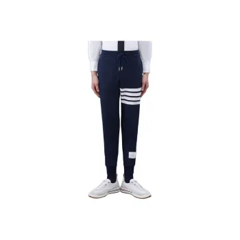 THOM BROWNE· Knitted Sweatpants Men's Blue