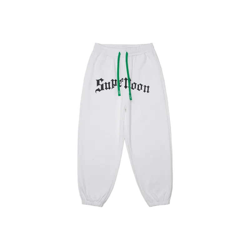 SUPERMOON Autumn And Winter Season Knitted Sports Pants Unisex Black-2