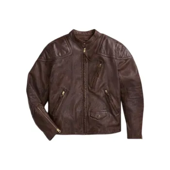 Ralph Lauren SS24 Leather Jacket Men's Vintage Brown