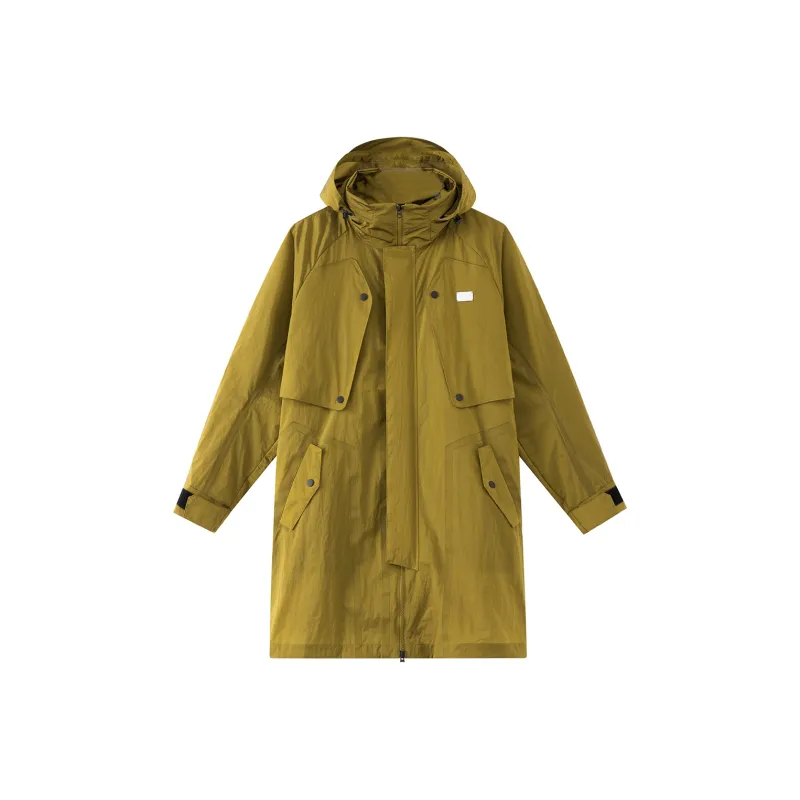 LNG Urban Function Series Trench Coats Unisex Mustard Green-0