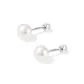 [4mm]999 Fine Silver Freshwater Pearl Stud Earrings