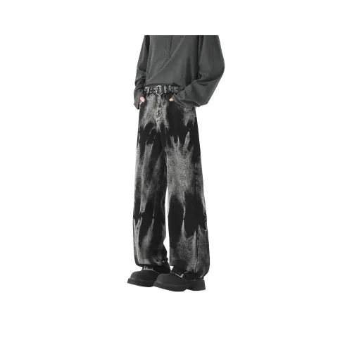 ZWWWZ Jeans Unisex Black Gray Color