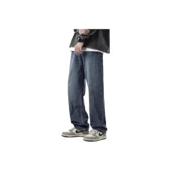 DUATOGE Jeans Men's Vintage Blue 