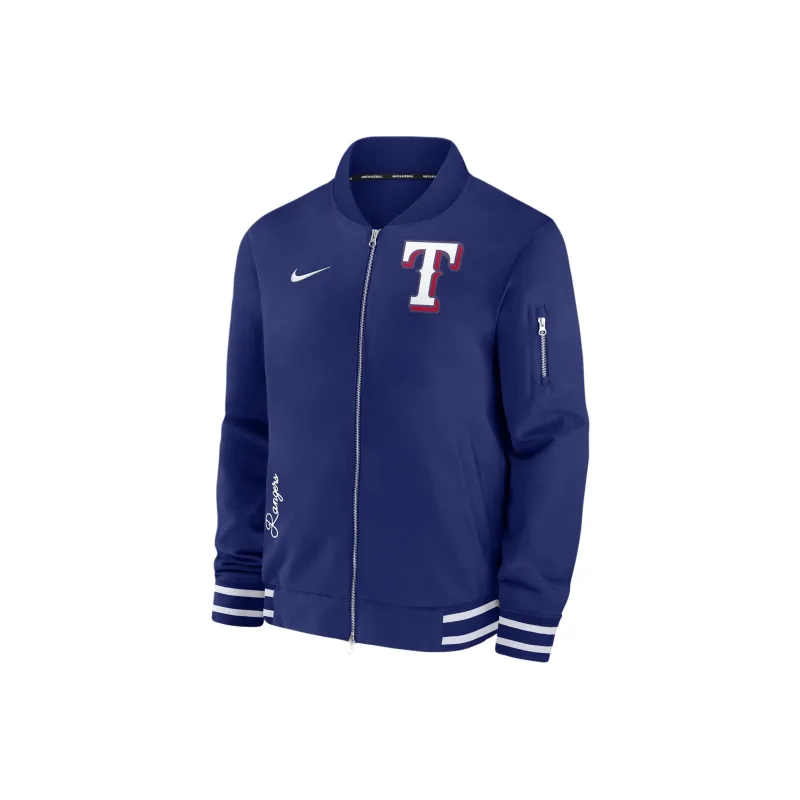 Nike Texas Rangers Authentic Collection Men's Nike Mlb Full-Zip Bomber Jacket-0