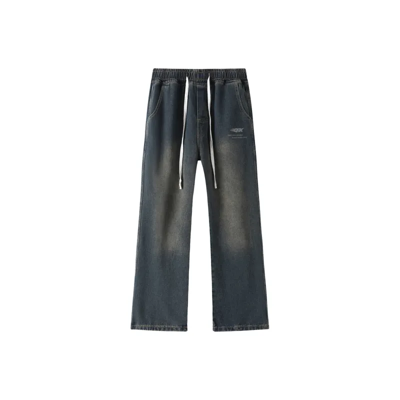 Qnxeey Jeans Unisex Green Light Brown-0