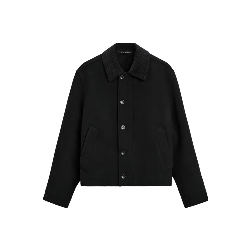 ZARA Jackets Men Black-0
