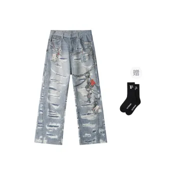 PILOTDRAGON x XINYINSU P&D 24FW Jeans Unisex Blue