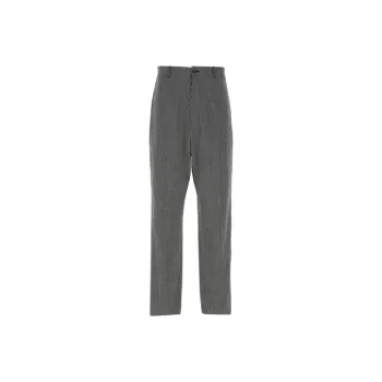 Balenciaga Casual Pants Loose Fit Style Men's Gray