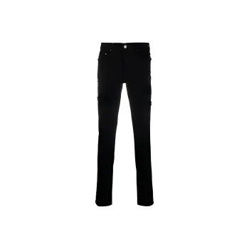 AMIRI Distressed Mid Rise Skinny Jeans