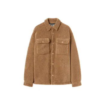 PALM ANGELS Bear In Mind Logo Embroidered Shirt Jacket