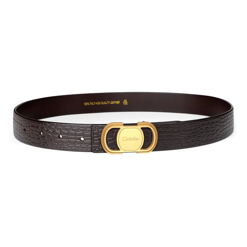 CATELLES Top Grain Cow Leather Belts Men's 3.5cm-8