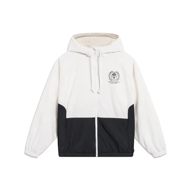 LiNing Badfive Trench Coat Men's Ivory Black-0