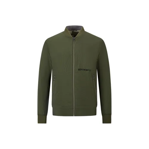 SEPTWOLVES pretos Coats Men's Army Green