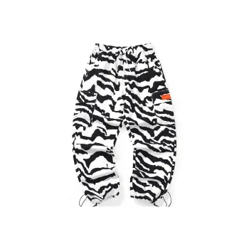 GENANX Casual Pants Unisex Black White