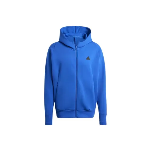 Adidas Z.N.E. Premium Full Zip Hooded Track Jacket Jackets & Coats Men's Blue