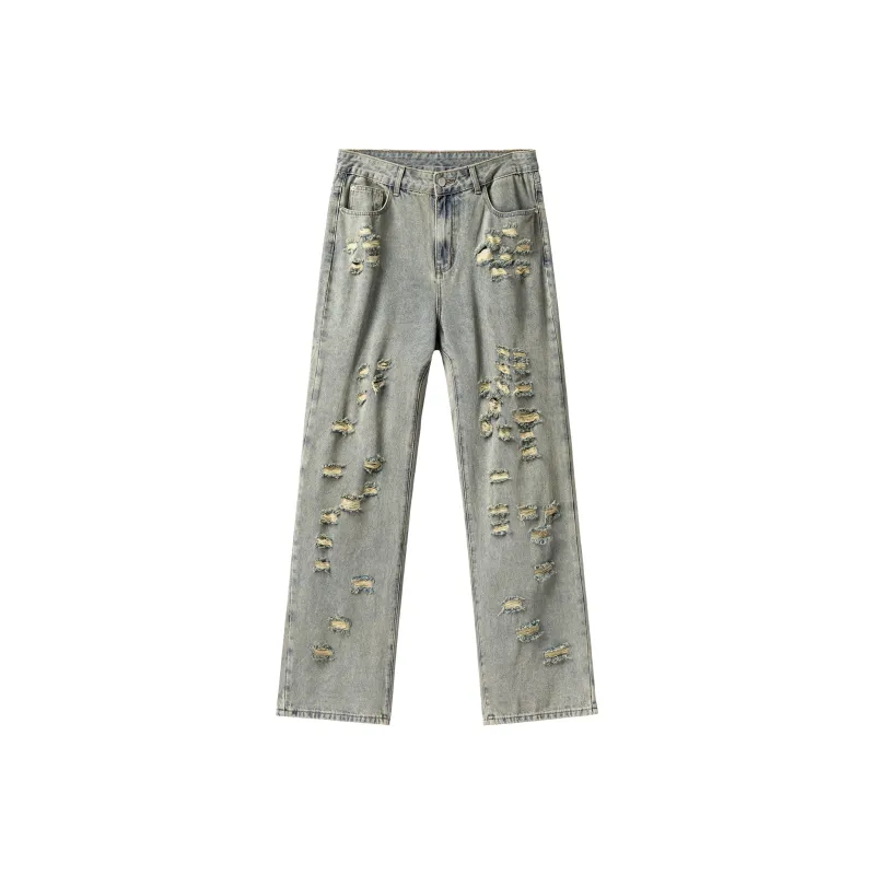 XINYINSU SS24 Jeans Unisex Yellow Mud-0