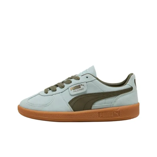 PUMA Palermo Anti Slip Wear Resistant Low Top Skateboard Shoes Women's Blue Green