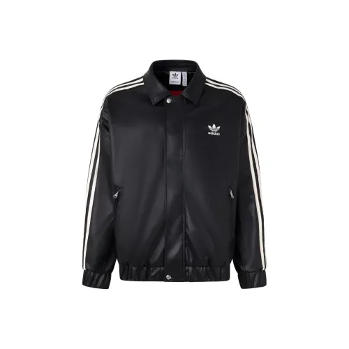 Adidas Originals x FEIFEI RUAN FW23 Leather Jacket Unisex Black