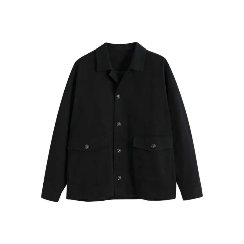 Hacikis Jackets Coats Men's Black-0