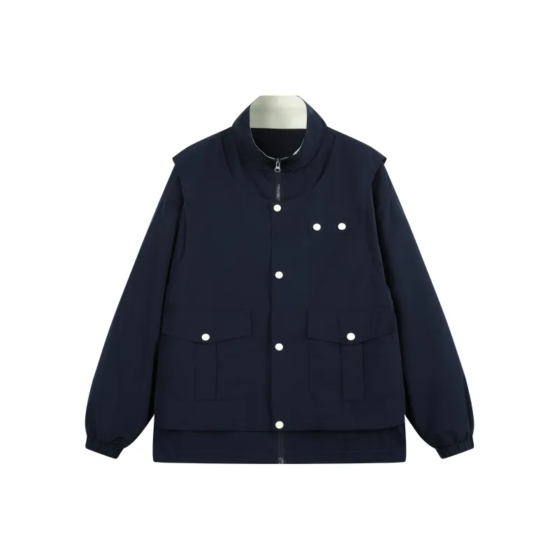 Endless Abyss Jackets Coats Unisex Navy Blue-0