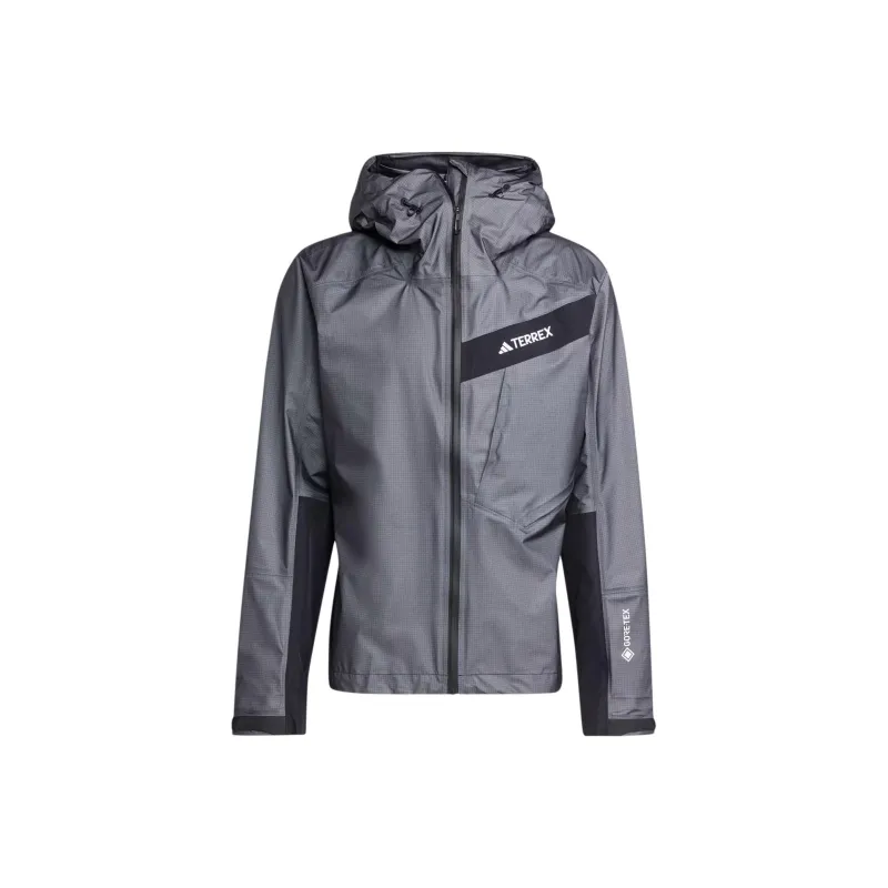 Adidas Terrex Techrock Light Gore-Tex Active Jacket Jackets Coats Men's Carbon Black-0