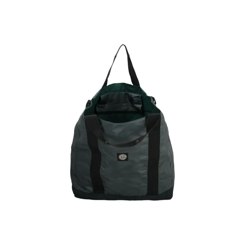 STONE ISLAND Cotton Tote Bag, Shopping Bag, Shoulder Bag, Handbag Regular Women's Bottle Green-3