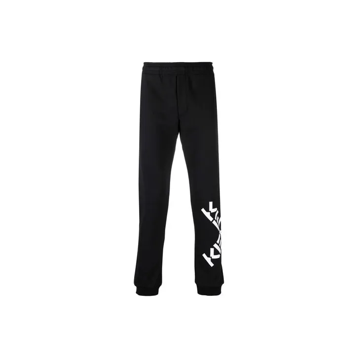 KENZO Knitted Sweatpants Men Black-0