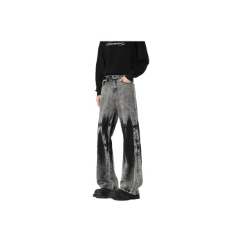 HOKLV Jeans Unisex Black