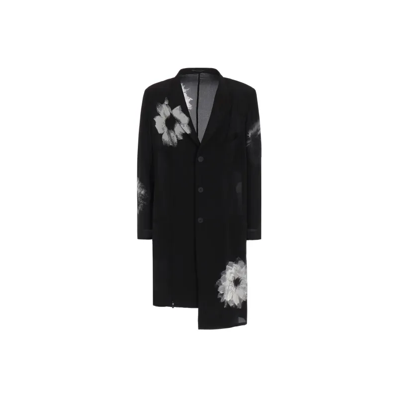Yohji Yamamoto Flower print Slit Jacket-0