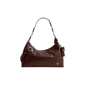 COACH PocketJuliet Leather Shoulder Bag Tubas Women's Brown