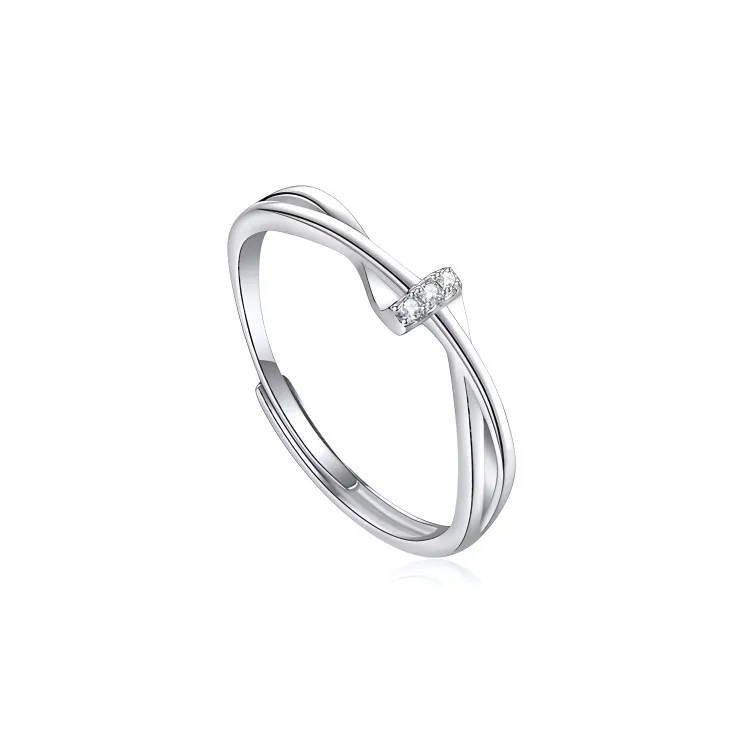 ZHIAIYONGHENG S999 Fine Silver Ring Pair Unisex-8