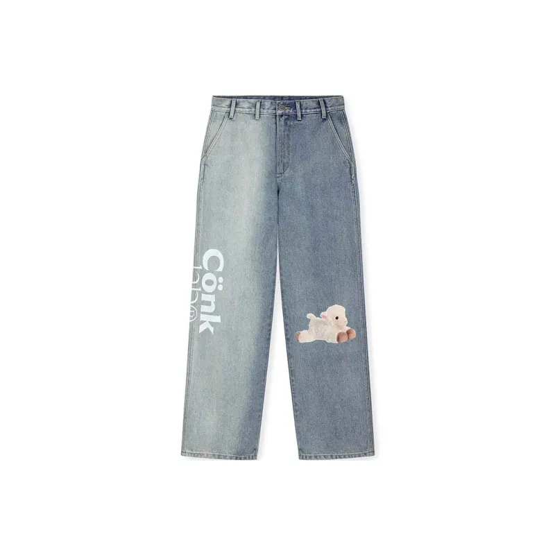 CONKLAB Straight Moderate Jeans Unisex Denim Blue-0