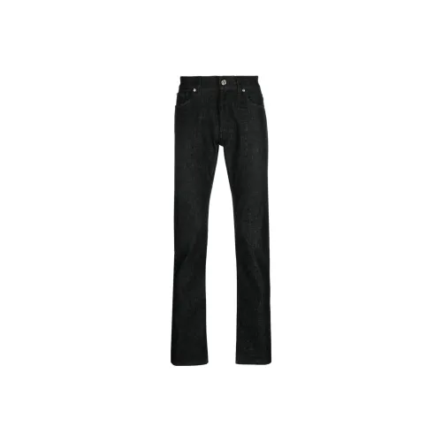 VERSACE Logo Embellished Straight Leg Jeans