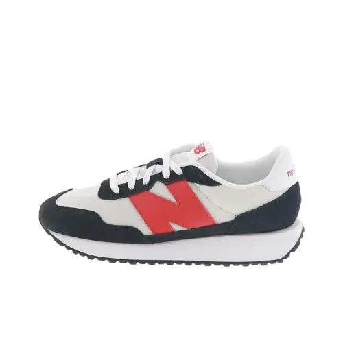 New Balance NB 237 Anti Slip Wear Resistant Low Top Casual Shoes Men's White Black Red