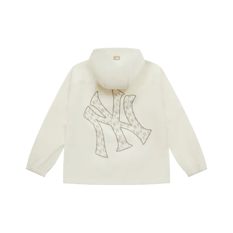 MLB Monogram Big Lux New York Yankees Jackets Coats Unisex Hemp Cream-0