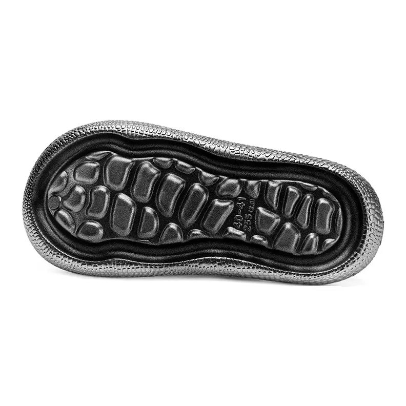 Darcy Sen Slippers / Home Slippers Black Silver-11