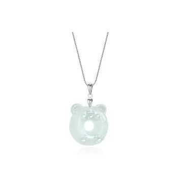 JIAOSHIYU Natural Serpentine Jade Necklaces Women's