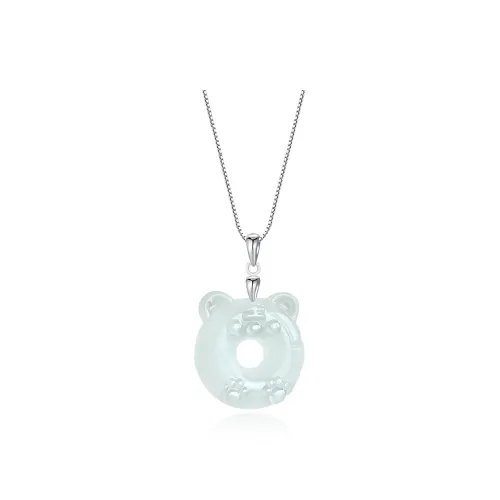 JIAOSHIYU Natural Serpentine Jade Necklaces Women's