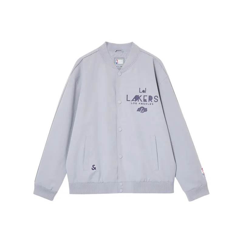 JACK JONES· Jack&Jones X Lakers Nba Jackets Coats Men's Gray Purple-0