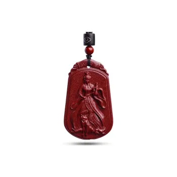 Dora Skewers Cinnabar Jade Pendants Unisex