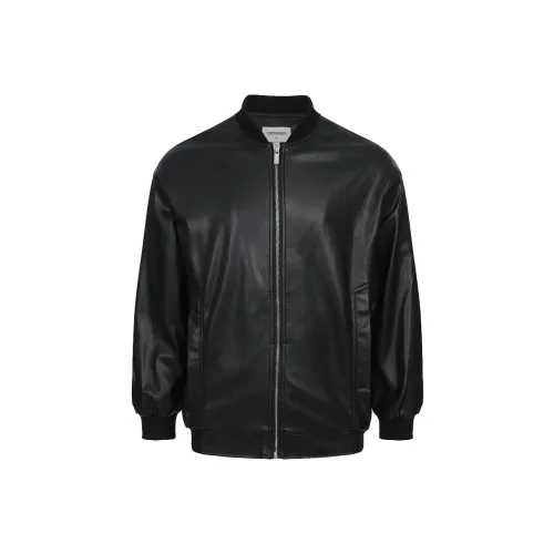 11ESTRANGER Leather Black jacket Unisex Black