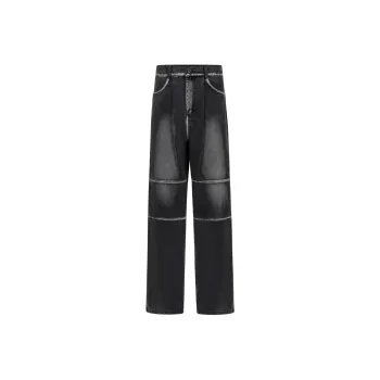 TIWILLTANG Cargo Pants Unisex Silver Krypton Black