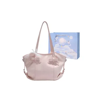Duoluplo Doron Paul PU Shoulder Bag Women's Pink/Beige