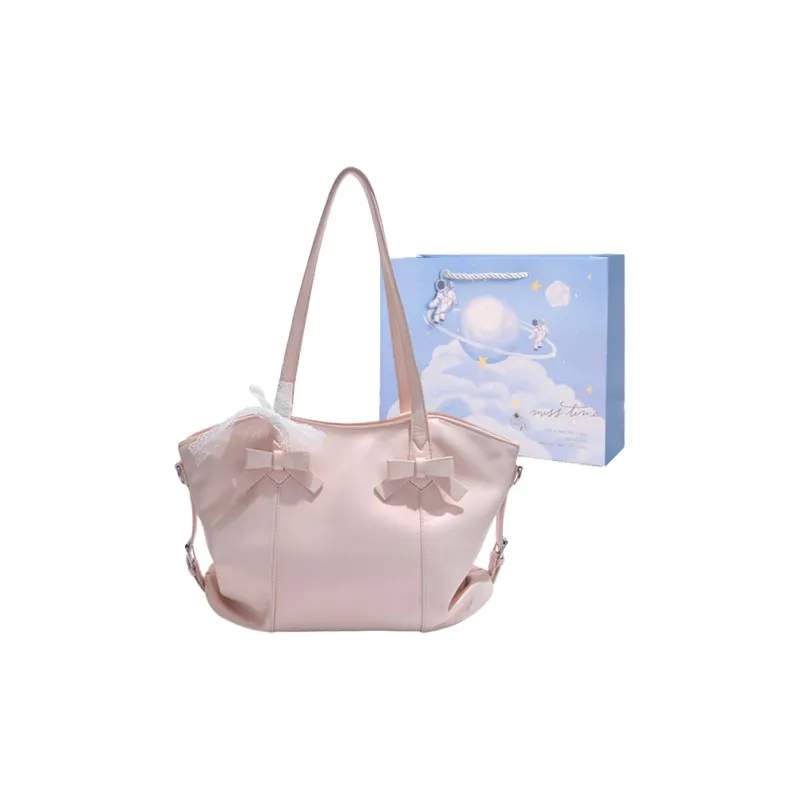 Duoluplo Doron Paul PU Shoulder Bag Women's Pink/Beige-0