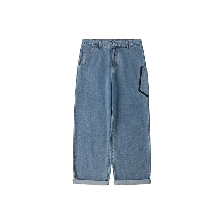 COUNTRY MOMENT Straight Thin Jeans Men's Blue-0