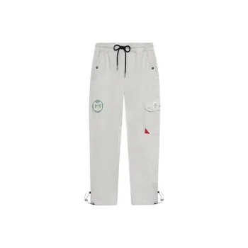 LINING Sports Basketball Collection Knitted Sweatpants Men Heather Gray Deep Antarctic Gray