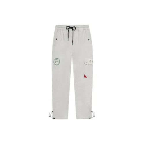 LINING Sports Basketball Collection Knitted Sweatpants Men Heather Gray Deep Antarctic Gray